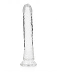 RealRock - 11" Inch Slim Translucent Dildo - Clear