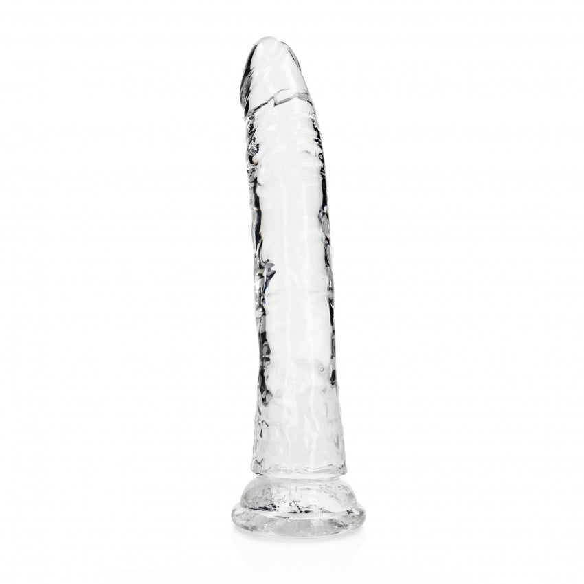 RealRock - 11&quot; Inch Slim Translucent Dildo - Clear