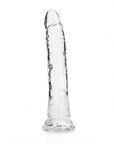 RealRock - 11" Inch Slim Translucent Dildo - Clear