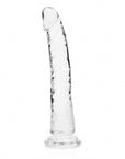 RealRock - 11" Inch Slim Translucent Dildo - Clear