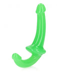 6" Inch Strapless Strap-On Glow in the Dark Neon - Green