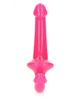 6" Inch Strapless Strap-On Glow in the Dark Neon - Pink