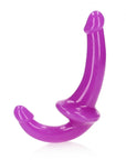 6" Inch Strapless Strap-On Glow in the Dark Neon - Purple