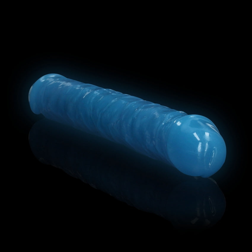 12" Inch Double Dong Glow in the Dark Neon - Blue - K. P.