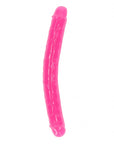 12" Inch Double Dong Glow in the Dark Neon - Pink