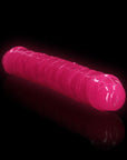 12" Inch Double Dong Glow in the Dark Neon - Pink