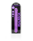 12" Inch Double Dong Glow in the Dark Neon - Purple