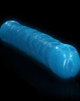 15" Inch Double Dong Glow in the Dark Neon - Blue