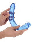 RealRock - Crystal Clear 13" Double Dong - Blue