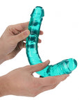 RealRock - Crystal Clear 13" Double Dong - Turquoise