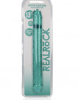 RealRock - Crystal Clear 13" Double Dong - Turquoise