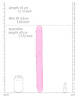 RealRock - Crystal Clear 18" Double Dong - Pink