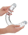 RealRock - Crystal Clear 18" Double Dong - Translucent