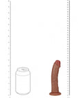 RealRock Ultra Realistic Skin - Vibrating Rechargeable - Regular Curved without Balls 6" / 15,2 cm - Tan