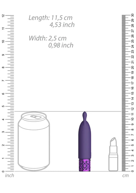 Royal Gems Rechargeable Silicone Bullet - Twinkle - Purple