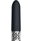 Royal Gems Rechargeable Silicone Bullet - Imperial - Black