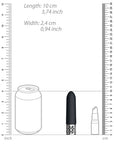 Royal Gems Rechargeable Silicone Bullet - Imperial - Black - K. P.