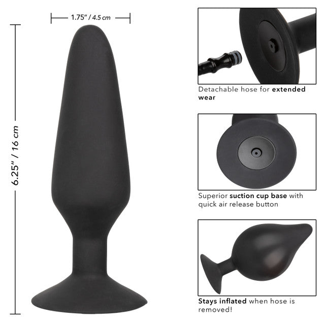 Silicone Inflatable Plug - Multiple Sizes - Black