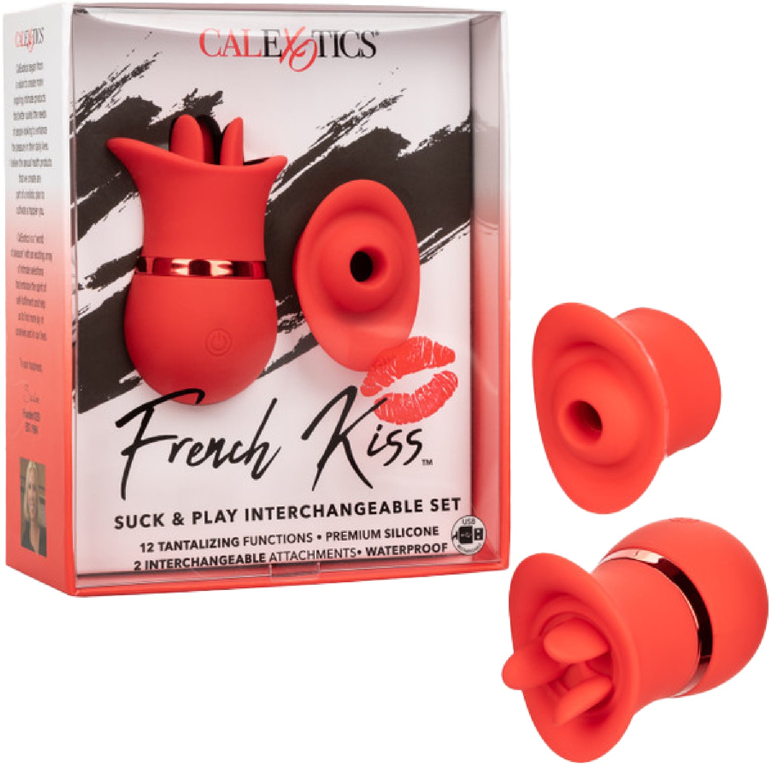 French Kiss - Suck &amp; Play Interchangeable Set - Red