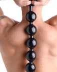 The Master Series - Black Baller Anal Beads - Black - K. P.