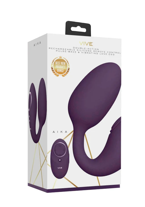 VIVE Pulse Wave &amp; Vibrating Love Egg - Aika - Purple