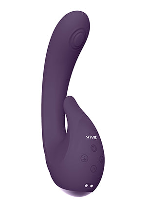 VIVE Pulse-Wave &amp; Flickering Silicone Vibrator - Miki - Purple
