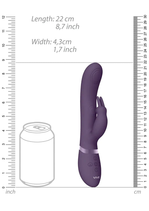 VIVE - Dual Pulse-Wave & Vibrating C-spot & G-Spot Rabbit - May - Purple - K. P.