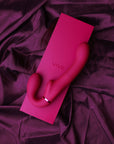 VIVE Dual Vibrating & Air Wave Tickler Strapless Strap-On - Ai - Pink