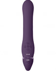 VIVE Dual Vibrating & Air Wave Tickler Strapless Strap-On - Ai - Purple