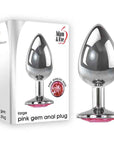 Adam & Eve Pink Gem Anal Plug - Large