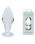 Clarity - Utopian Bud Glass Butt Plug - Clear