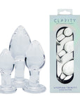 Clarity - Utopian Trinity Glass Butt Plug Set - Clear