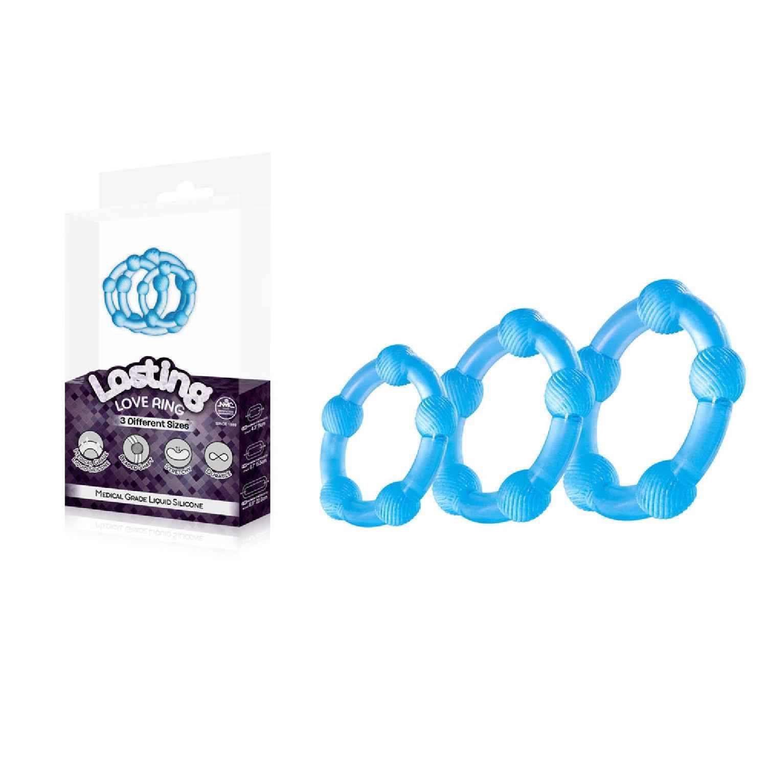 Lasting Love Ring 3 Piece Set - Blue