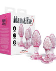 Adam & Eve Glitter Gem 3-Piece Butt Plug Set - Pink