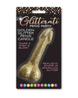 Glitterati Gold Glitter Penis Candle