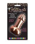 Glitterati Metallic Pink Penis Candle