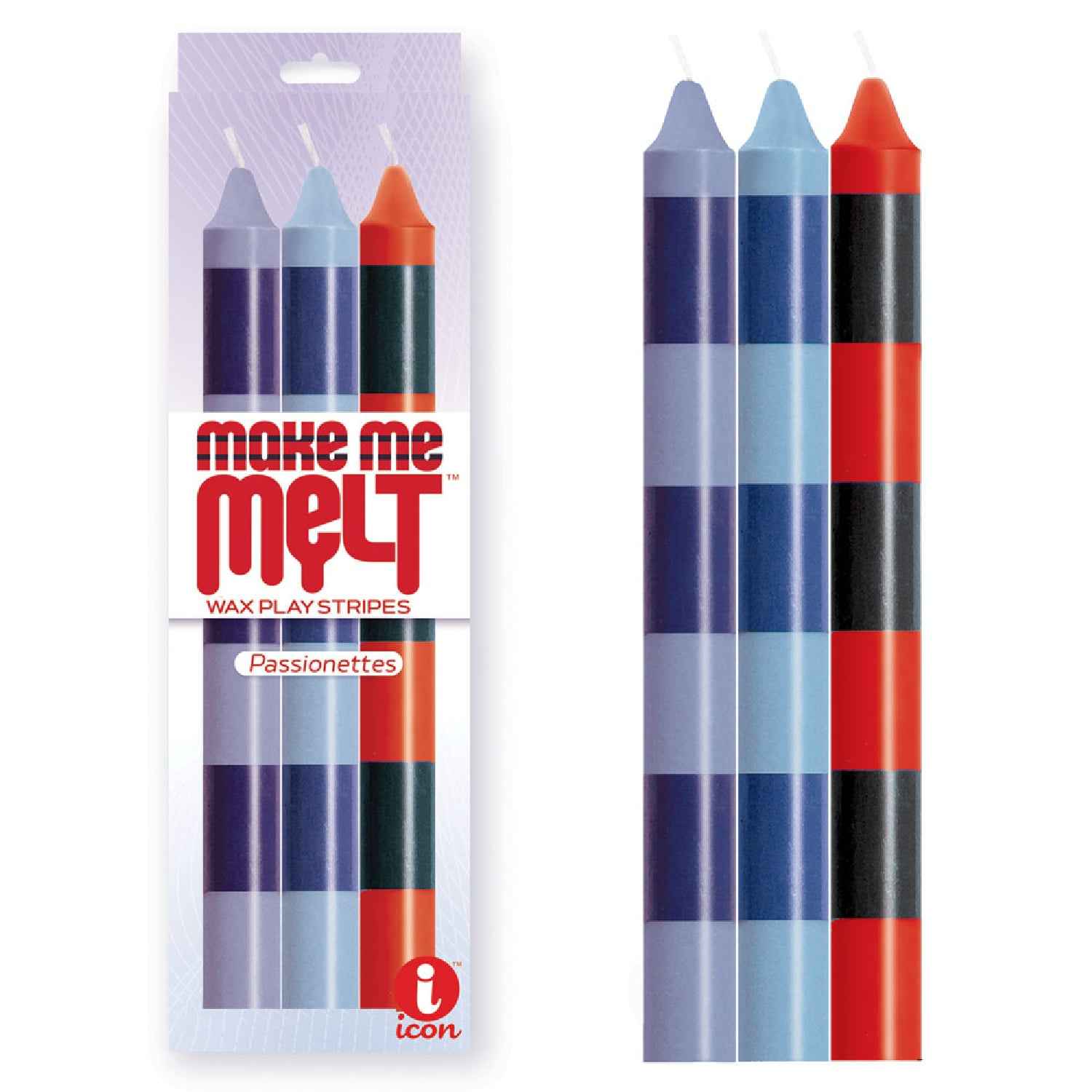 The 9's Make Me Melt Drip Candle 3-Pk, Passionettes