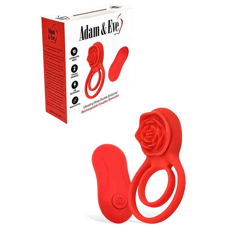 Adam & Eve VIBRATING ROSE DOUBLE ENHANCER