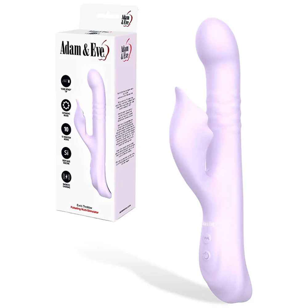 Adam & Eve EVES THROBBER Pulsing Rabbit Vibrator - Purple