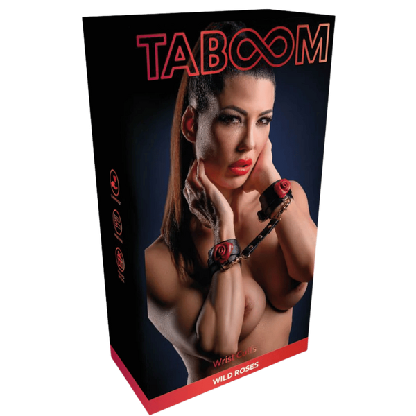 Wild Roses Wrist Cuffs - Red/Gold/Black