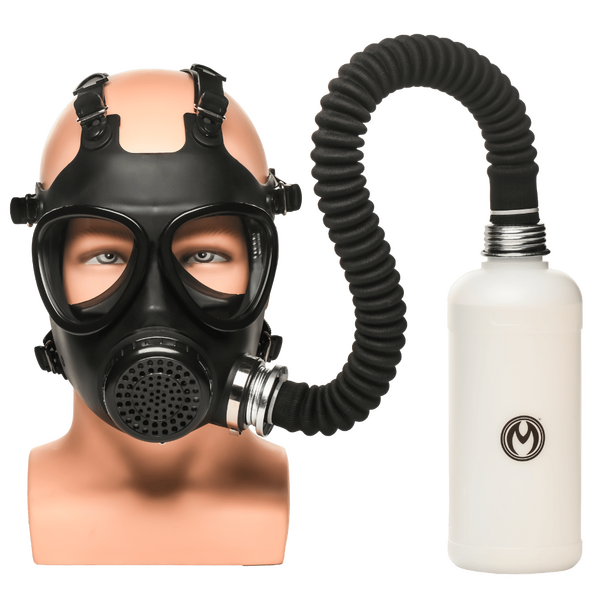 The Master Series - Inhaler Gas Mask with Bottle - Black - K. P.