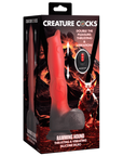 Creature Cocks - Ramming Hound Thrusting & Vibrating Silicone Dildo - Red - K. P.