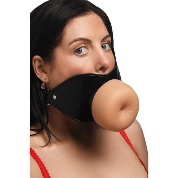 The Master Series - Ass Face Mouth Gag - Flesh/Black - K. P.