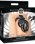 The Master Series - Hard Stop Double Ring Chastity Cage - Black - K. P.