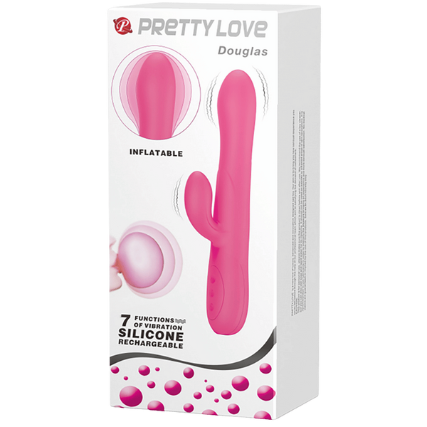 Inflatable Douglas Rabbit Vibrator - Pink