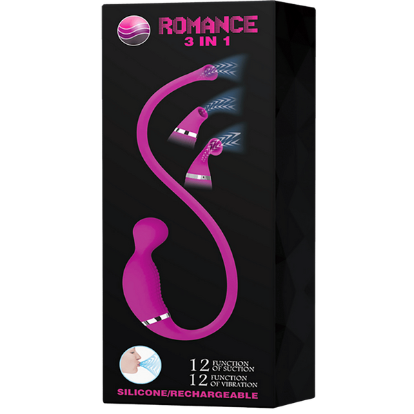 Rechargeable Romance 3-in-1 Stiumulator - Purple