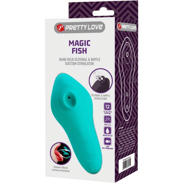 Rechargeable Magic Fish Suction Stimulator - Blue