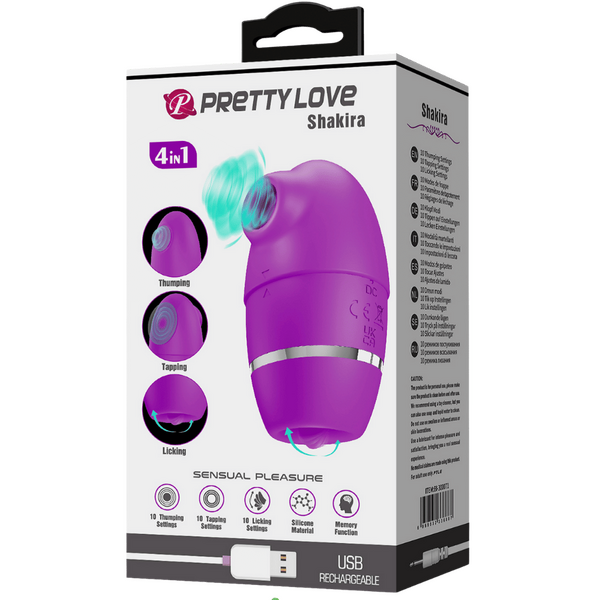 4 in 1 Thumping Stimulator - Shakira - Purple - K. P.
