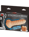 Stronger Man 8.6" Vibrating Sleeve & Stroker - Flesh - K. P.