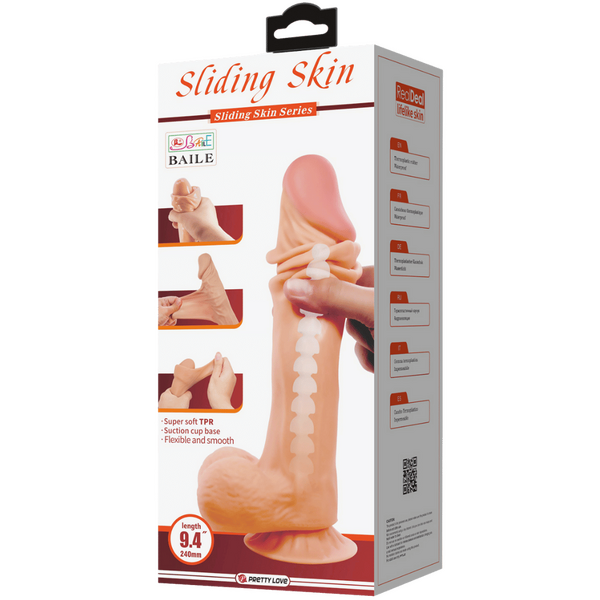 Sliding Skin Series 9.4" Dildo - Multiple Colours - K. P.